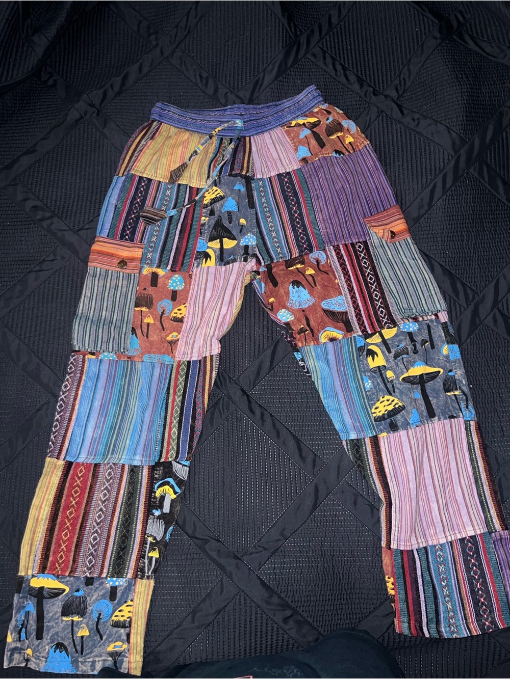 Bohemian Patchwork Womanβs Pants β Multicolor